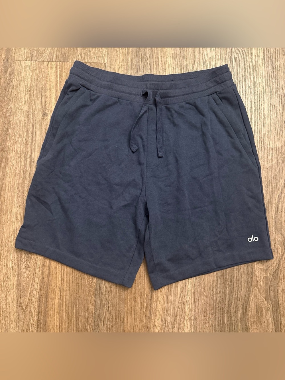 ALO Yoga Men's Dark Navy Athletic Drawstring cotton Shorts medium